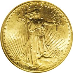 1915-S $20 MS66 NGC. Like most of its kind, this 1915-