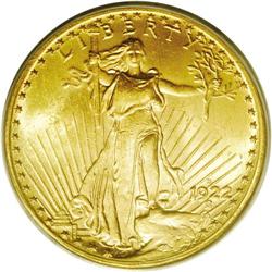 1922-S $20 MS64 PCGS. While this issue is obtainable a