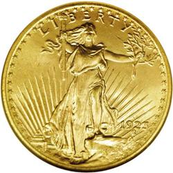 1923-D $20 MS66 NGC. Greatly admired for uniquely brig