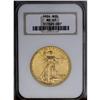 Image 1 : 1924 $20 MS63 NGC. Struck in bright yellow-gold with a