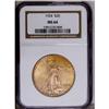 Image 1 : 1924 $20 MS64 NGC. Golden-orange surfaces exhibit soft