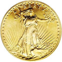 1924 $20 MS66 PCGS. A glistening, even mildly reflecti