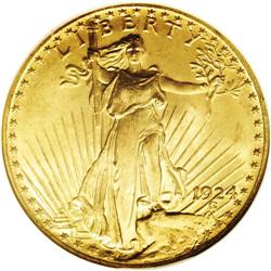 1924 $20 MS66 NGC. This is the single most common date