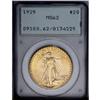 Image 1 : 1925 $20 MS62 PCGS. Jaw dropping luster radiates the d