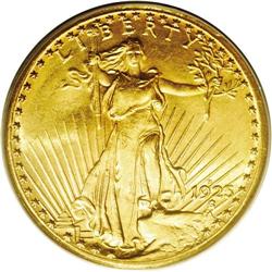 1925-S $20 MS62 PCGS. Although the San Francisco Mint