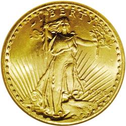 1926-S $20 Saint-Gaudens Double Eagle--Struck Through-