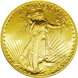 1926-S $20 MS63 NGC. The blinding, intense luster is t