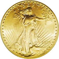 1926-S $20 MS64 PCGS. The surfaces of this piece displ