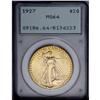 Image 1 : 1927 $20 MS64 PCGS. Straddling the Gem level with brig