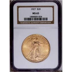 1927 $20 MS65 NGC. Radiant luster is emitted form apri