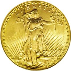 1927 $20 MS66 S NGC. Rich peach color and captivating