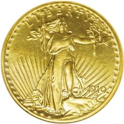 1910 $20 PR65 NGC. The year 1910 represents the second