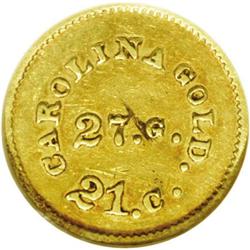 (1842-52) G$1 A.Bechtler Dollar, 27G. 21C. AU55 NGC. K