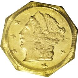 1871 25C Liberty Octagonal 25 Cents, BG-719, R.7, MS65