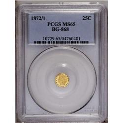 1872/1 25C Indian Round 25 Cents, BG-868, High R.4, MS