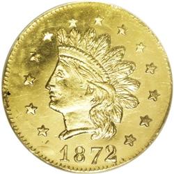 1872 50C Indian Round 50 Cents, BG-1048, Low R.4, MS66