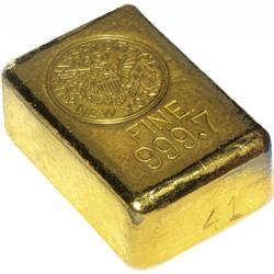 FD Kohler $45.34 Ingot AU50 Uncertified. 1951 New York Assay Office Gold Ingot.