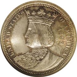 1893 25C Isabella Quarter MS65 NGC. Beautiful steel-gr 1893[25C] Isabella Quarter MS65 NGC.