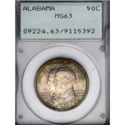 1921 50C Alabama MS63 PCGS. Attractive luster radiates 1921[50C] Alabama MS63 PCGS.
