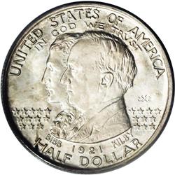 1921 50C Alabama 2x2 MS66 PCGS. Both sides offer a hin 1921[50C] Alabama 2x2 MS66 PCGS.