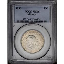 1936 50C Albany MS66 PCGS. Frosty surfaces display nic 1936[50C] Albany MS66 PCGS.
