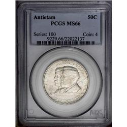 1937 50C Antietam MS66 PCGS. Essentially untoned with 1937[50C] Antietam MS66 PCGS.