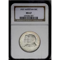 1937 50C Antietam MS67 NGC. Pale silver-blue patina de 1937[50C] Antietam MS67 NGC.