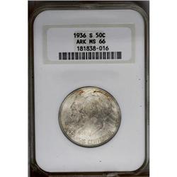 1936-S 50C Arkansas MS66 NGC. This older holder Premiu 1936-S[50C] Arkansas MS66 NGC.