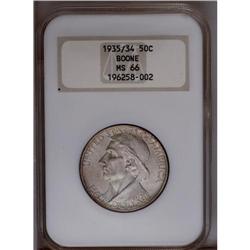1935/34 50C Boone MS66 NGC. A subtle mix of warm ivory 1935/34[50C] Boone MS66 NGC.