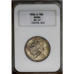 1936-S 50C Boone MS67 NGC. This older holder Superb Ge 1936-S[50C] Boone MS67 NGC.