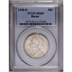 1938-D 50C Boone MS65 PCGS. High-end for the grade wit 1938-D[50C] Boone MS65 PCGS.