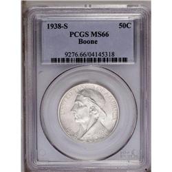 1938-S 50C Boone MS66 PCGS. The bone-white surfaces re 1938-S[50C] Boone MS66 PCGS.