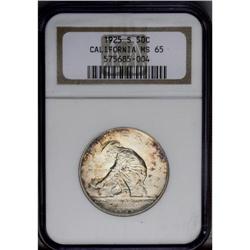 1925-S 50C California MS65 NGC. Attractive and fully o 1925-S[50C] California MS65 NGC.