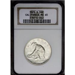 1925-S 50C California MS65 NGC. Completely brilliant w 1925-S[50C] California MS65 NGC.