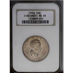 1936 50C Cincinnati MS65 NGC. Light, translucent paste 1936[50C] Cincinnati MS65 NGC.