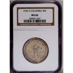 1936-D 50C Columbia MS66 NGC. Gorgeous tan and russet 1936-D[50C] Columbia MS66 NGC.