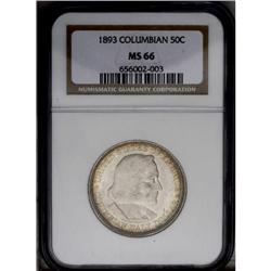 1893 50C Columbian MS66 NGC. Golden-brown and sea-gree 1893[50C] Columbian MS66 NGC.