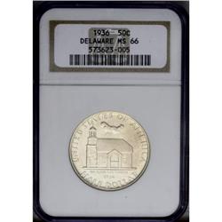 1936 50C Delaware MS66 NGC. Essentially brilliant with 1936[50C] Delaware MS66 NGC.