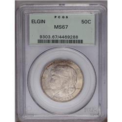 1936 50C Elgin MS67 PCGS. Pastel tan, lilac, and olive 1936[50C] Elgin MS67 PCGS.
