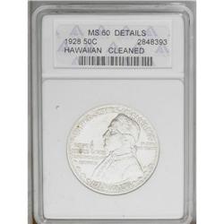 1928 50C Hawaiian--Cleaned--ANACS. MS60 Details. Brigh 1928[50C] Hawaiian--Cleaned--ANACS. MS60 Deta