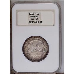 1935 50C Hudson MS64 NGC. Honey, sky-blue, and pearl-g 1935[50C] Hudson MS64 NGC.