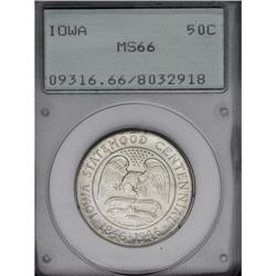 1946 50C Iowa MS66 PCGS. Well preserved surfaces displ 1946[50C] Iowa MS66 PCGS.
