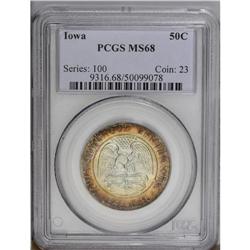 1946 50C Iowa MS68 PCGS. Beautiful reddish-golden toni 1946[50C] Iowa MS68 PCGS.