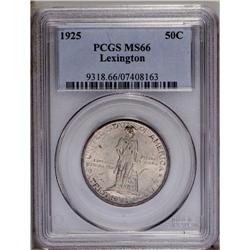 1925 50C Lexington MS66 PCGS. Sharply struck motifs co 1925[50C] Lexington MS66 PCGS.