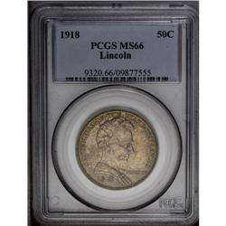 1918 50C Lincoln MS66 PCGS. Rotated reverse, about 45 1918[50C] Lincoln MS66 PCGS.
