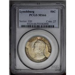 1936 50C Lynchburg MS66 PCGS. Tab-toned on the obverse 1936[50C] Lynchburg MS66 PCGS.