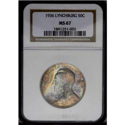1936 50C Lynchburg MS67 NGC. A simply spectacular Lync 1936[50C] Lynchburg MS67 NGC.