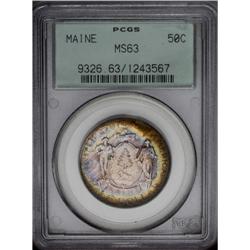 1920 50C Maine MS63 PCGS. Highly lustrous surfaces rev 1920[50C] Maine MS63 PCGS.