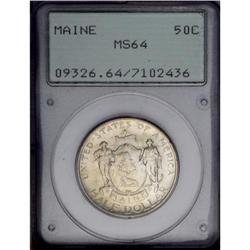 1920 50C Maine MS64 PCGS. Lustrous silver-gold centers 1920[50C] Maine MS64 PCGS.