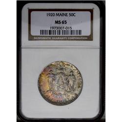 1920 50C Maine MS65 NGC. A vividly toned example of th 1920[50C] Maine MS65 NGC.